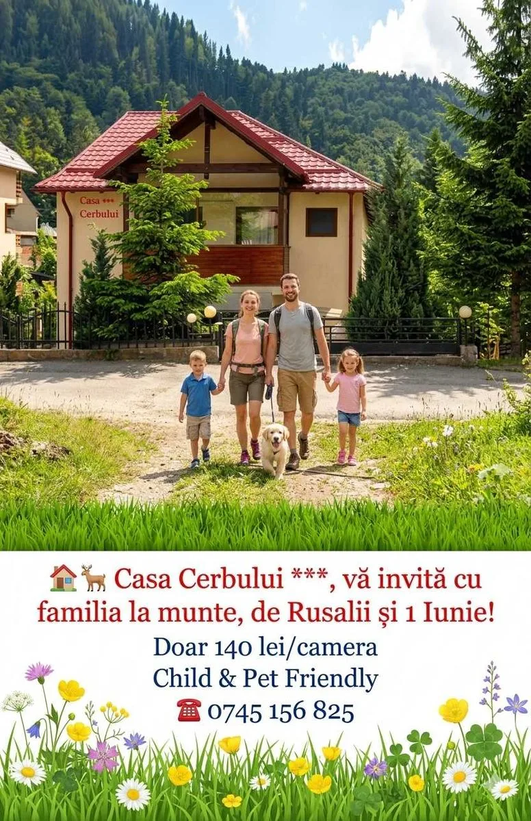 Casa Cerbului*** Azuga 150 lei, sejur munte, Crăciun, Revelion, ideal 4-6 persoane, integral — Azuga, Prahova