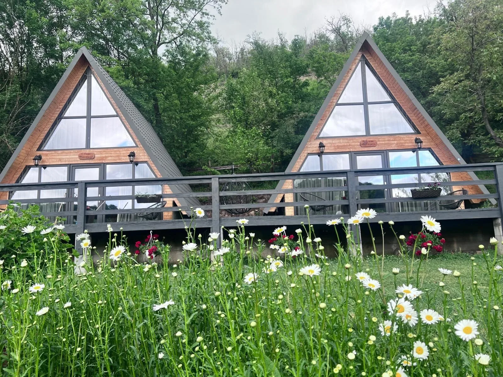 3 CABANE  A-FRAME DE INCHIRIAT /CAZARE 2-4 persoane / cabana, ciubar cu jacuzzi · Pietroasa, Timiș — Pietroasa, Timiș